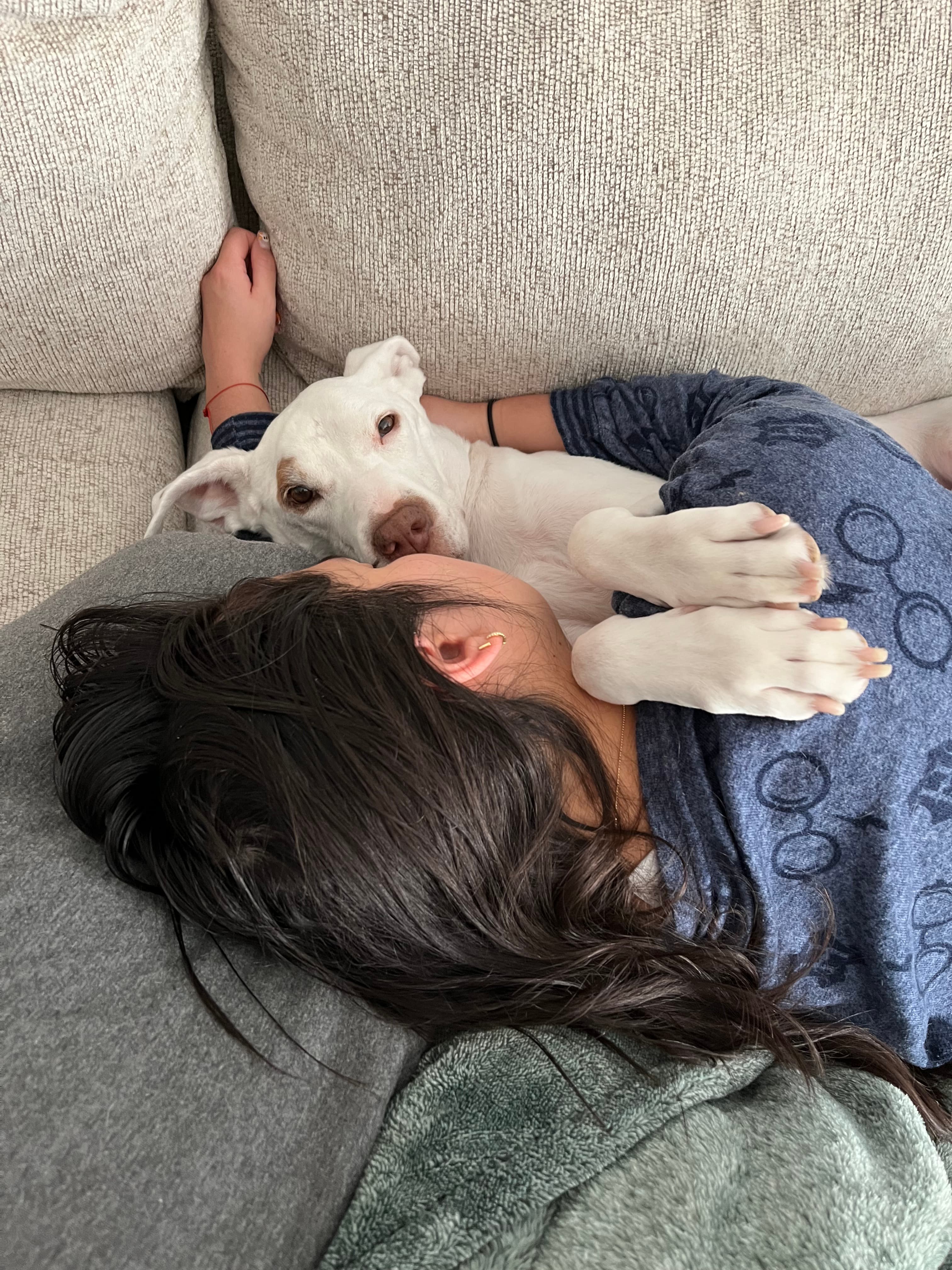 Steph and Nala napping