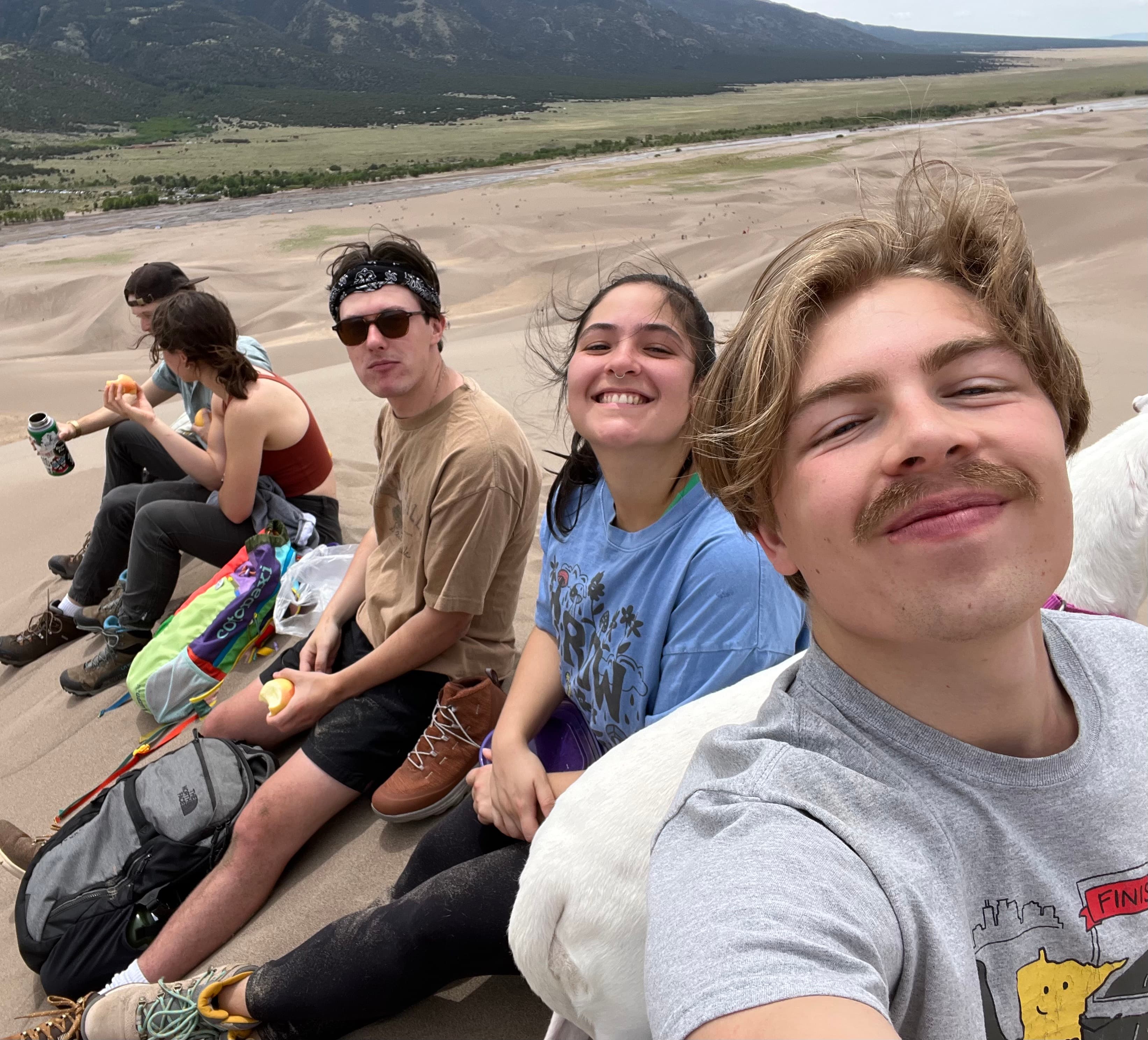 Friends at the dunes